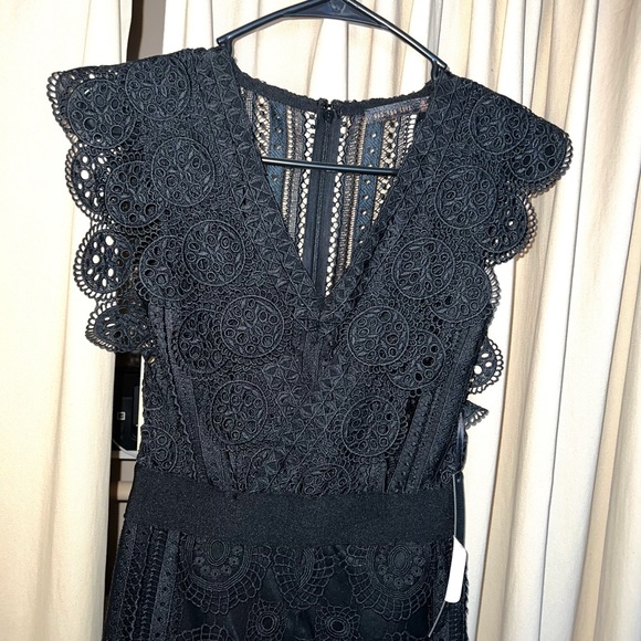 Price firm! new boutique size small mad for love black lace jumpsuit! - Picture 3 of 11